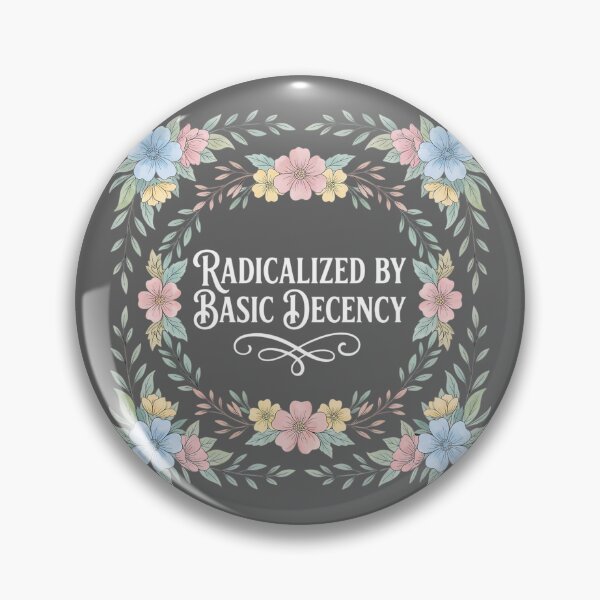 Item preview, Radicalized By Basic Decency Pastel Floral Wreath designed and sold by chattsuede.