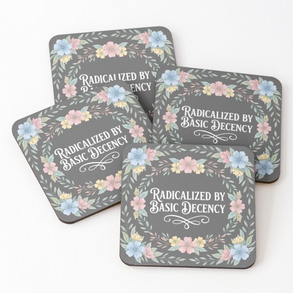 Item preview, Radicalized By Basic Decency Pastel Floral Wreath designed and sold by chattsuede.