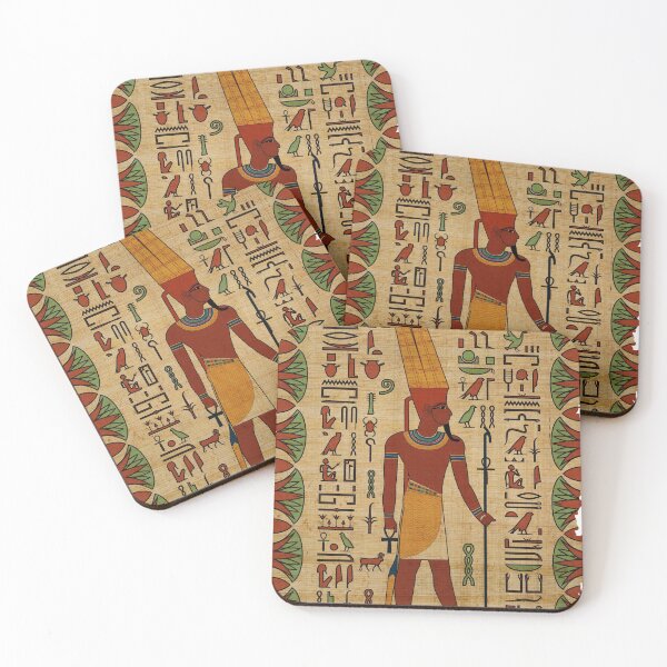Item preview, Egyptian Amun Ra - Amun Re Ornament on papyrus  designed and sold by Nartissima.