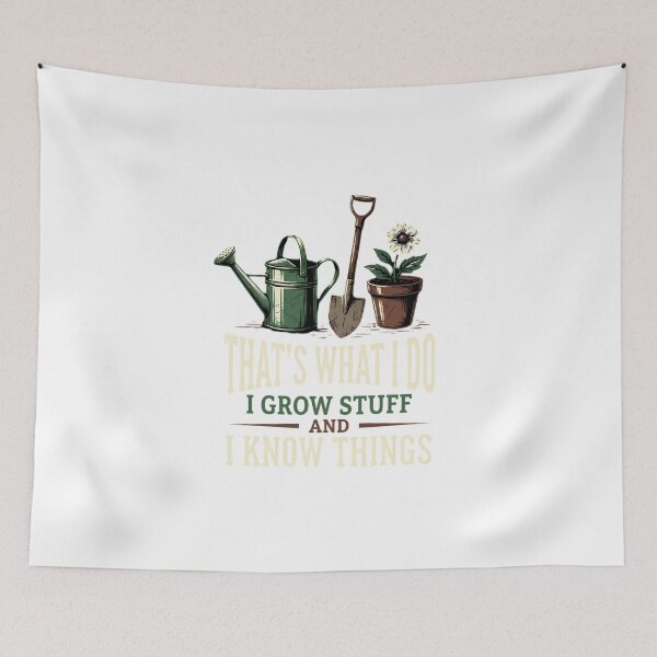 Item preview, That's What I Do I Grow Stuff Gardener Humor Vintage Distressed designed and sold by chattsuede.