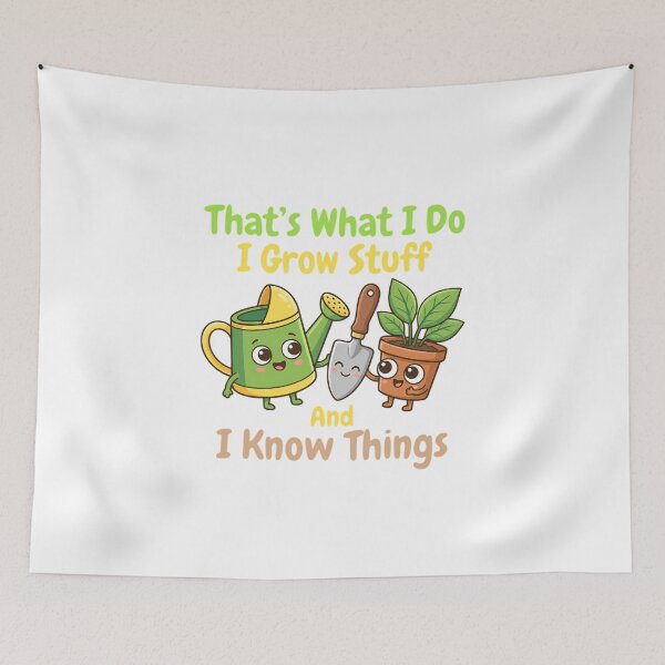 Item preview, I Grow Stuff Gardening Kawaii Cartoon Plant Lover designed and sold by chattsuede.