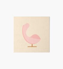Pink Egg Chair designed by Arne Jacobsen Art Board