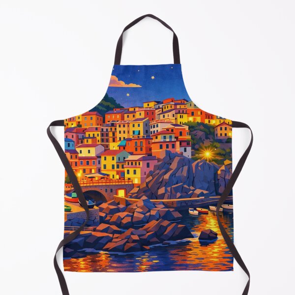 Item preview, Moonlit Coastal Village designed and sold by ellistnamstim.