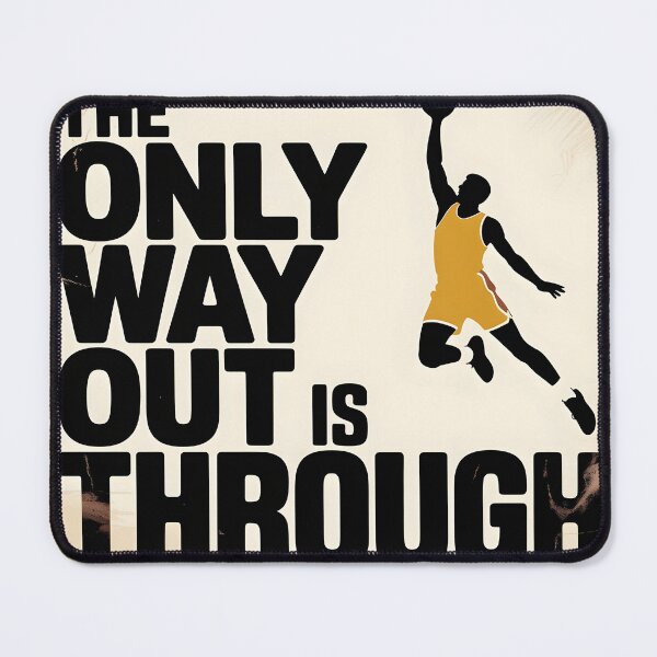 Item preview, The Only Way Out Is Through Basketball Motivational Poster, Retro Vintage Sports Typography Wall Art Print designed and sold by GoldenVerseArt.