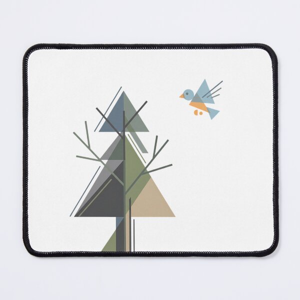 Item preview, Geometric Abstract Tree Bird Modern Minimalist Nature designed and sold by chattsuede.