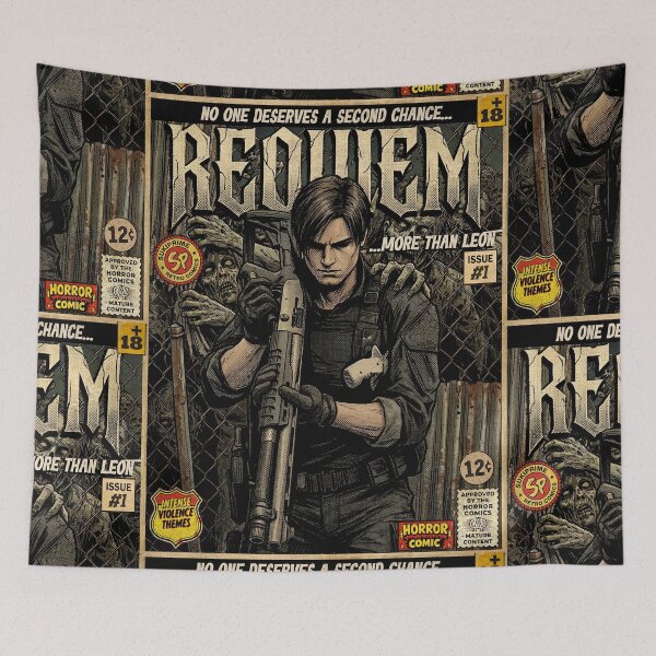 Item preview, Resident Evil 9 Requiem Leon Retro Vintage Comic Cover Art designed and sold by Back2Collage.