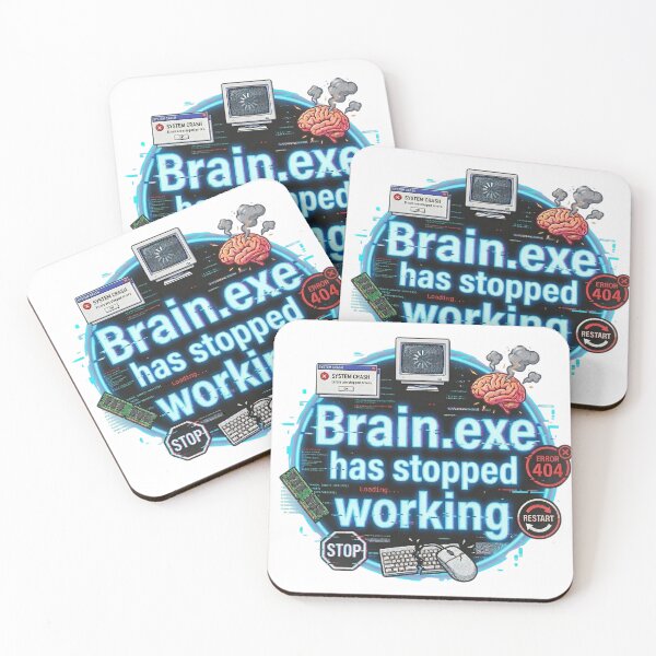 Item preview, Brain.exe Has Stopped Working designed and sold by The Mugnificent Shop.