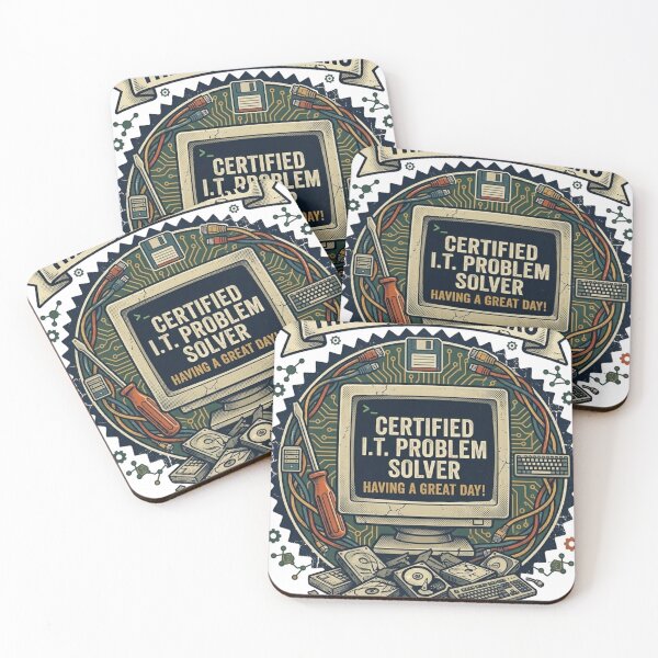 Item preview, Certified IT Problem Solver  Vintage Tech Badge designed and sold by KurtByteStudio.