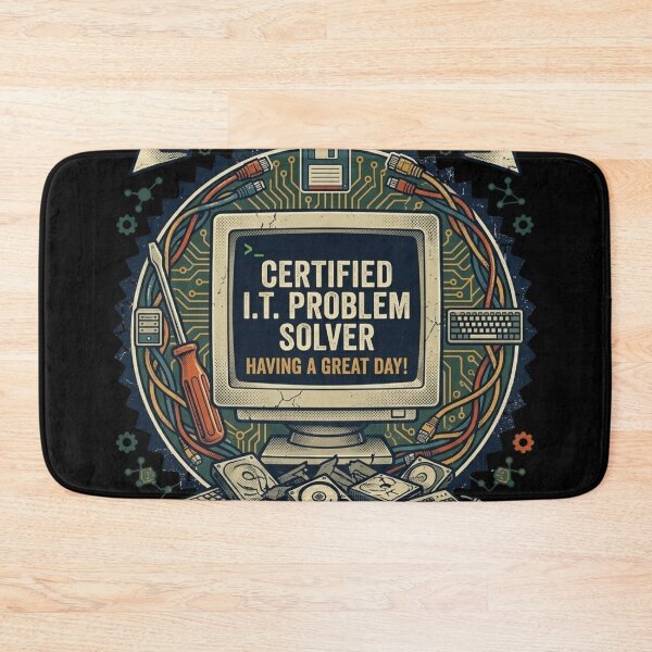 Item preview, Certified IT Problem Solver  Vintage Tech Badge designed and sold by KurtByteStudio.