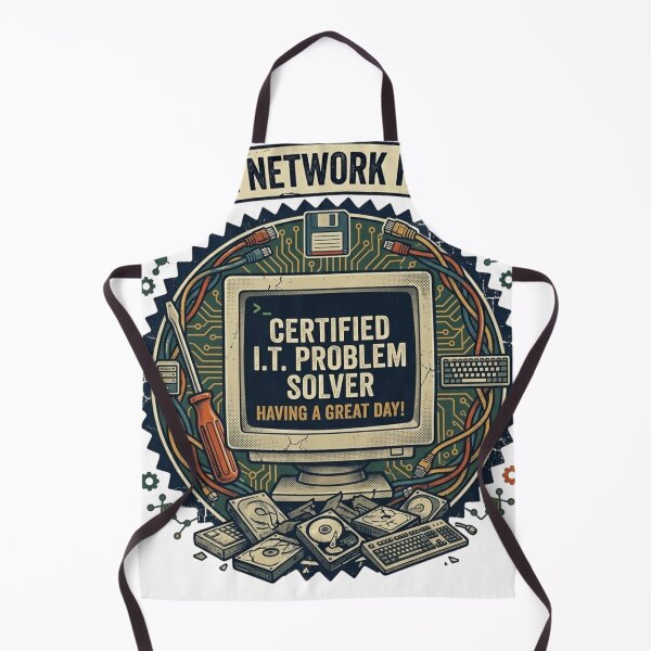 Item preview, Certified IT Problem Solver  Vintage Tech Badge designed and sold by KurtByteStudio.