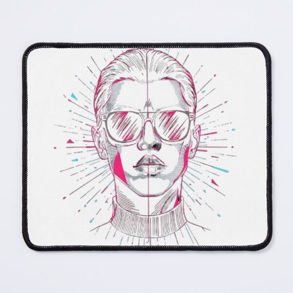 Item preview, Futuristic Cyberpunk Vector Portrait - Stylized Neon Noir Art designed and sold by Vikkokansana.