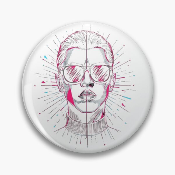 Item preview, Futuristic Cyberpunk Vector Portrait - Stylized Neon Noir Art designed and sold by Vikkokansana.