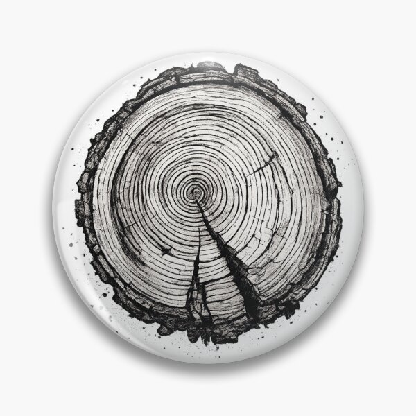 Item preview, Rustic Tree Rings Illustration – Natural Wood Slice Cross Section Forest Design designed and sold by Sutlac-Store.