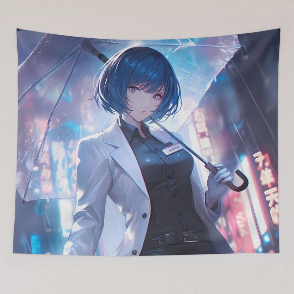 Item preview, Tae Takemi Persona 5 Umbrella Rainy Night Neon Doctor Style designed and sold by TanglenRabbit.
