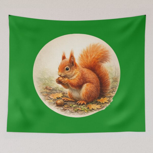Item preview, Woodland Squirrel – Busy Forest Gatherer | Woodland Animal Collection designed and sold by TheJoyfulPen.
