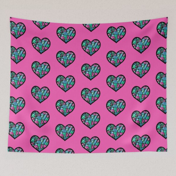 Item preview, Stained Glass Heart Green Blue Pink designed and sold by um, sure art.