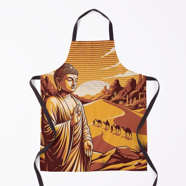 Item preview, Buddha in Desert with Camel Caravan designed and sold by ChiqueAvenue.