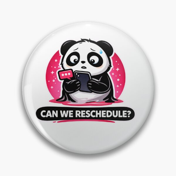 Item preview, Can We Reschedule Panda – Funny Introvert Cancel Plans Meme Sticker designed and sold by snaperos.