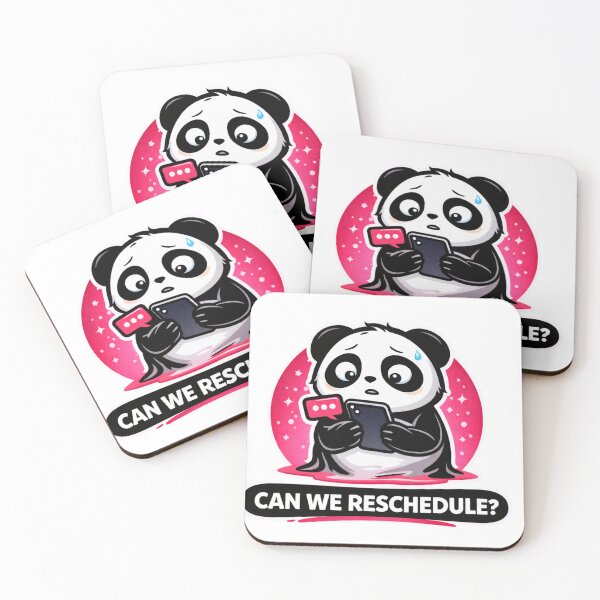 Item preview, Can We Reschedule Panda – Funny Introvert Cancel Plans Meme Sticker designed and sold by snaperos.