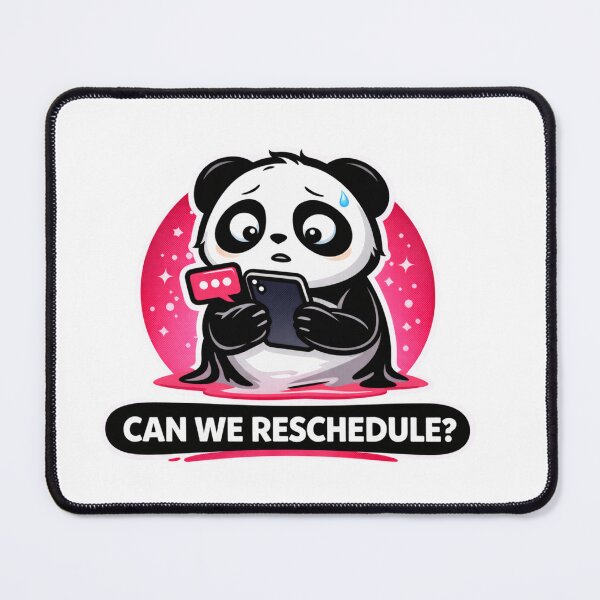 Item preview, Can We Reschedule Panda – Funny Introvert Cancel Plans Meme Sticker designed and sold by snaperos.