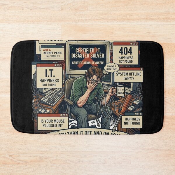 Item preview, Error 404: Chill Not Found  Vintage IT Humor designed and sold by KurtByteStudio.