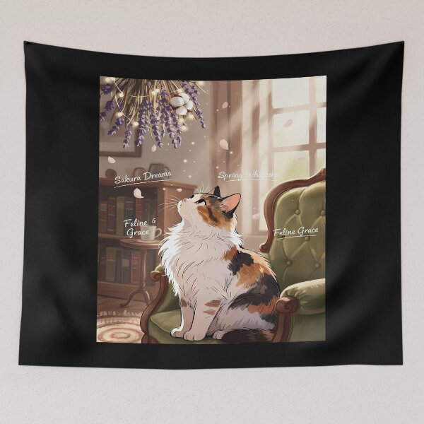Item preview, Calico Cat in a Cozy Room designed and sold by ChiqueAvenue.