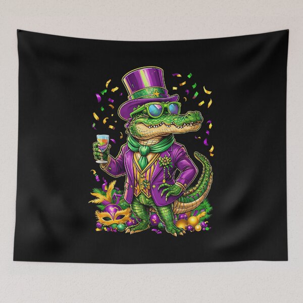 Item preview, Masked Alligator Mardi Gras Funny Crocodile Men Women Kid designed and sold by Boutkimaewab.