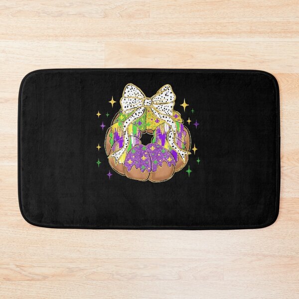 Item preview, Retro King Cake coquette bow Beads Happy mardi gras men designed and sold by Boutkimaewab.