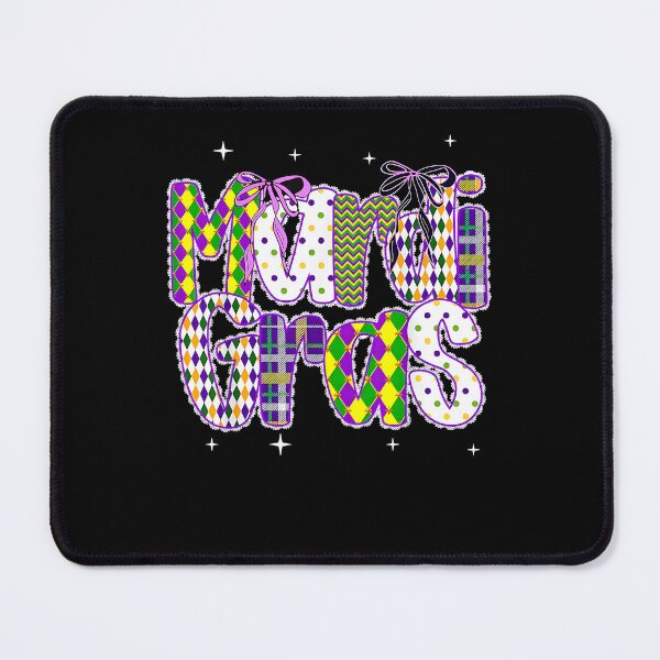 Item preview, coquette bow mardi gras Louisiana Dalmatian Dots designed and sold by Boutkimaewab.