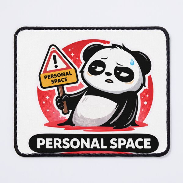 Item preview, Personal Space Panda – Funny Introvert Meme Sticker designed and sold by snaperos.