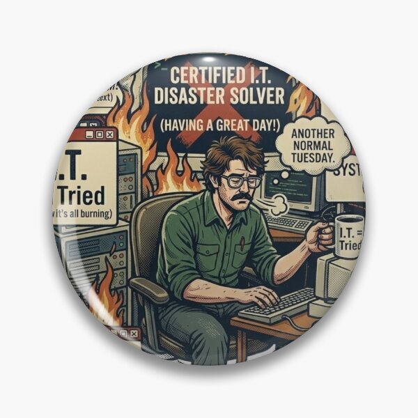 Item preview, This Is Fine  Vintage IT Support Meme designed and sold by KurtByteStudio.