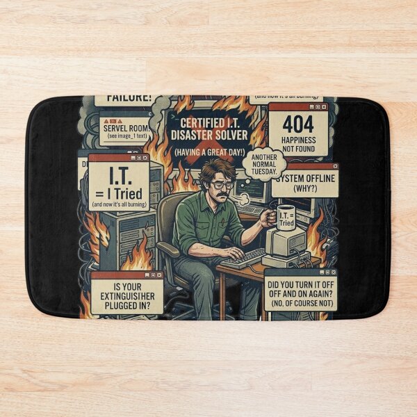 Item preview, This Is Fine  Vintage IT Support Meme designed and sold by KurtByteStudio.