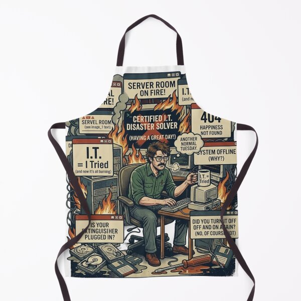 Item preview, This Is Fine Vintage IT Support Meme designed and sold by KurtByteStudio.
