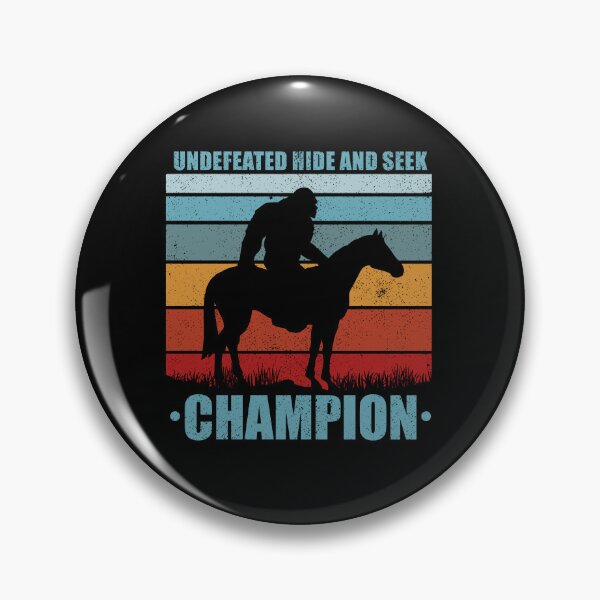 Item preview, Undefeated Hide and Seek Champion - Funny Big Foot Riding Horse designed and sold by ishanaveraty.