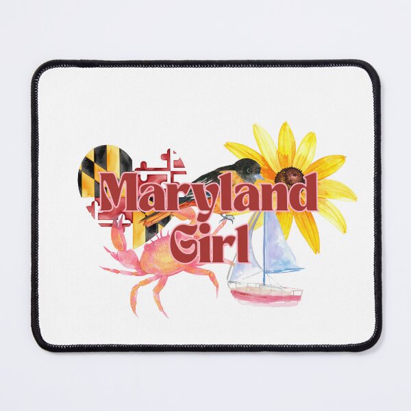 Item preview, Maryland Girl Sticker Maryland Pride Watercolor Crab Blue Crab Oriole Sailboat Black Eyed Susan Maryland Flag State Pride Gift designed and sold by PJZShop.