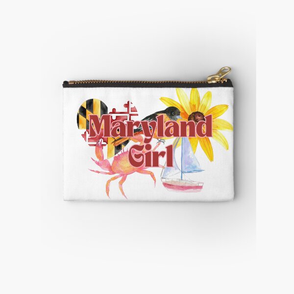 Item preview, Maryland Girl Sticker Maryland Pride Watercolor Crab Blue Crab Oriole Sailboat Black Eyed Susan Maryland Flag State Pride Gift designed and sold by PJZShop.