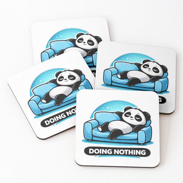 Item preview, Doing Nothing Panda – Funny Lazy Introvert Meme Sticker designed and sold by snaperos.