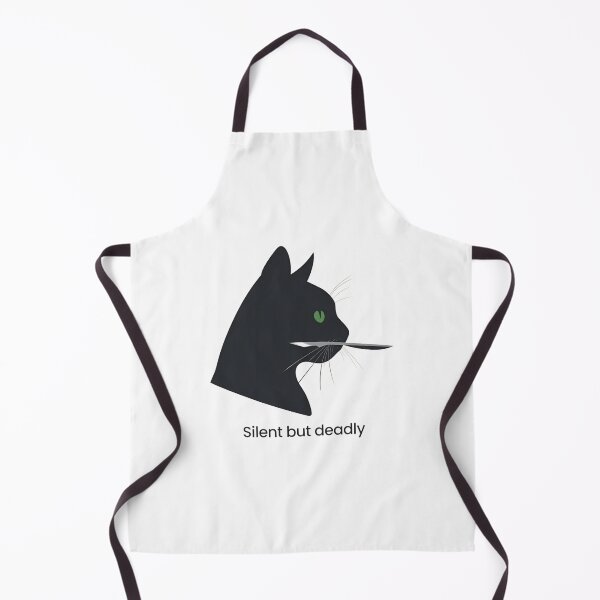Item preview, Silent But Deadly Black Cat With Knife - Funny Cat Shirt Dark Humor Gift designed and sold by Unsololugar.
