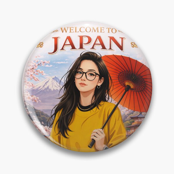 Item preview, Welcome to Japan – Land of the Rising Sun | Mount Fuji Sakura Travel Poster | Japanese Culture Illustration designed and sold by Inkora-Art.
