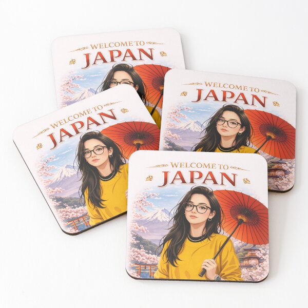 Item preview, Welcome to Japan – Land of the Rising Sun | Mount Fuji Sakura Travel Poster | Japanese Culture Illustration designed and sold by Inkora-Art.