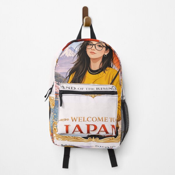 Item preview, Welcome to Japan – Land of the Rising Sun | Mount Fuji Sakura Travel Poster | Japanese Culture Illustration designed and sold by Inkora-Art.