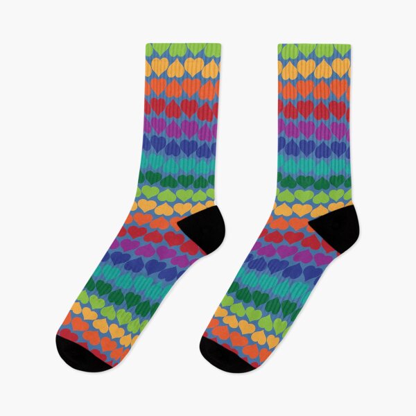 Item preview, Horizontal Rainbow Hearts on Periwinkle designed and sold by Digitalmyth's Designs.