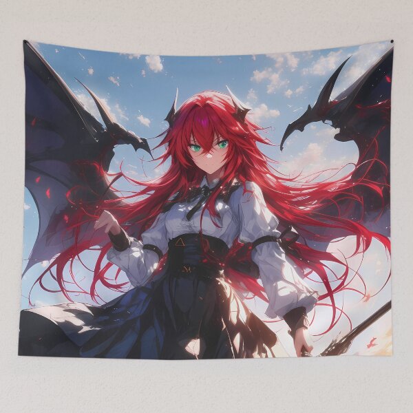 Item preview, Rias Gremory High School Dxd Red Hair Demon Wings Fantasy Sky designed and sold by bystudiolereve.
