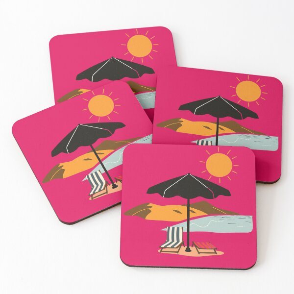 Item preview, Sunny Beach Escape – Minimal Summer Seaside Illustration designed and sold by KiraChie.