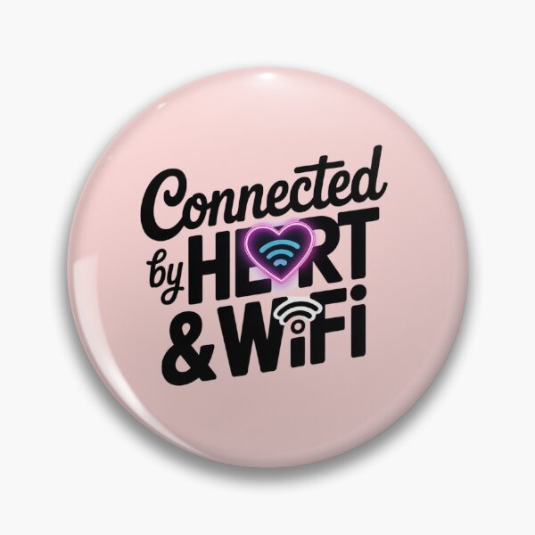 Item preview, Connected by Heart & WiFi. Cute Love Tech Quote Typography Design designed and sold by Aarvya Fashion Club ( A.F.C ).