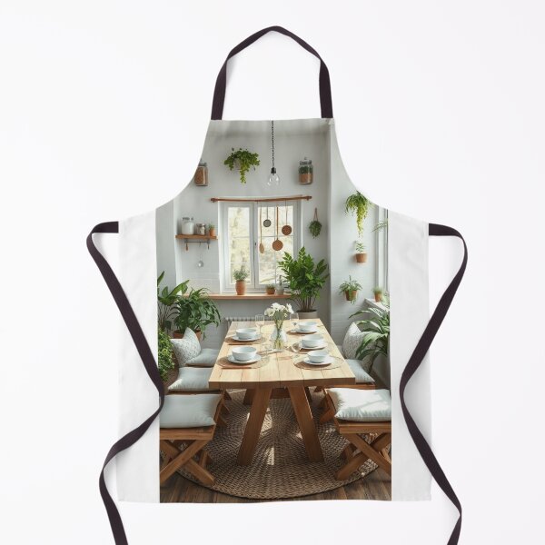 Item preview, Sun-Drenched Japandi Dining Space with Lush Greenery designed and sold by Vida e Arte.