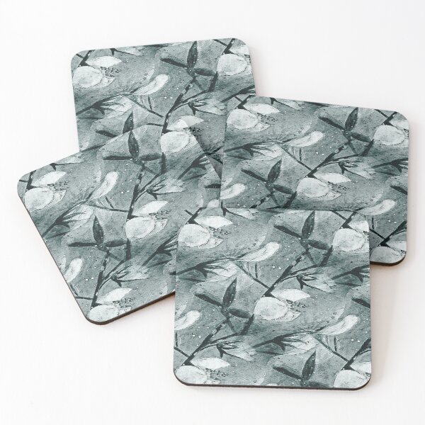 Item preview, Abstract Birds on a Branch Pattern in Teal designed and sold by Artistestella.