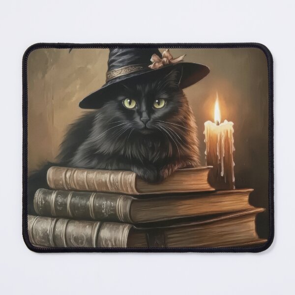 Item preview, the witcher Black Cat and Books designed and sold by ConnorGodwin.