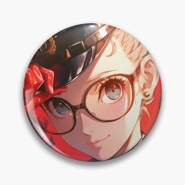 Item preview, Justine Caroline Persona 5 Blue Uniform Glasses Confident Closeup designed and sold by bystudiolereve.