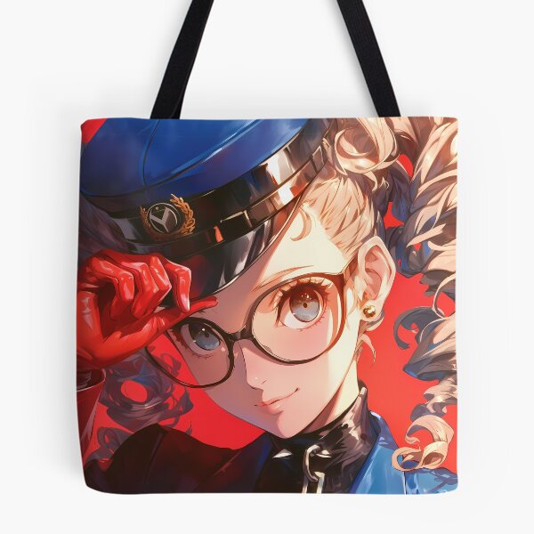 Item preview, Justine Caroline Persona 5 Blue Uniform Glasses Confident Closeup designed and sold by bystudiolereve.